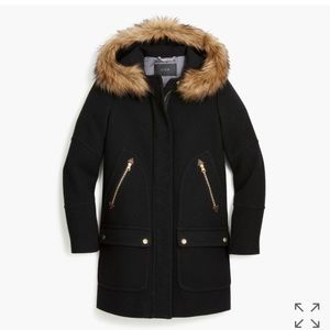 J. Crew Chateau parka stadium-cloth wool